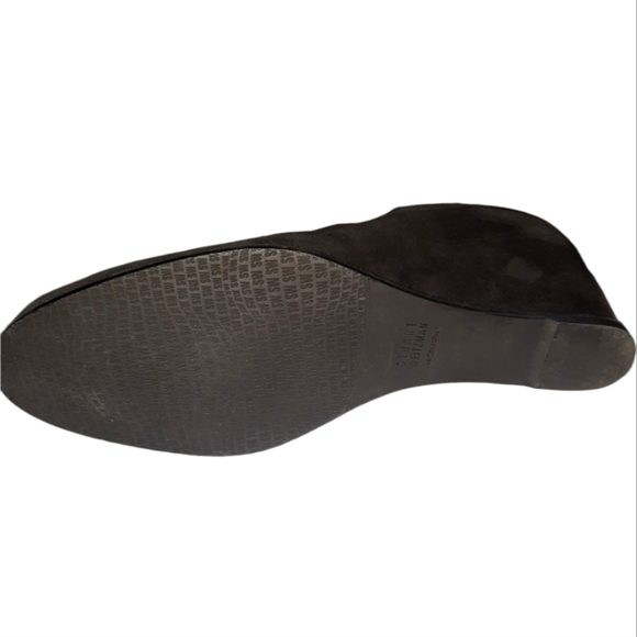 STUART WEITZMAN Hidden Wedge Bootie Stretch Suede Ankle Boot Heeled 9.5 N - Picture 7 of 11